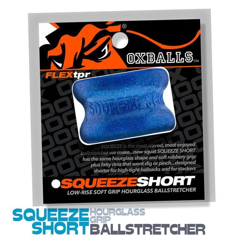 Squeeze Short Ballstretcher Blue Fire - Adult Toys