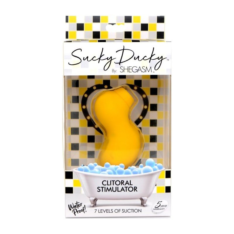Sucky Ducky Silicone Clitoral Stimulator Yellow - Adult Toys