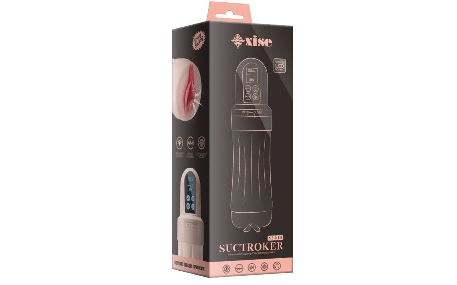 Suctroker Dual Density Vibrating Sucking Vaginal Masturbator V3 - Adult Toys