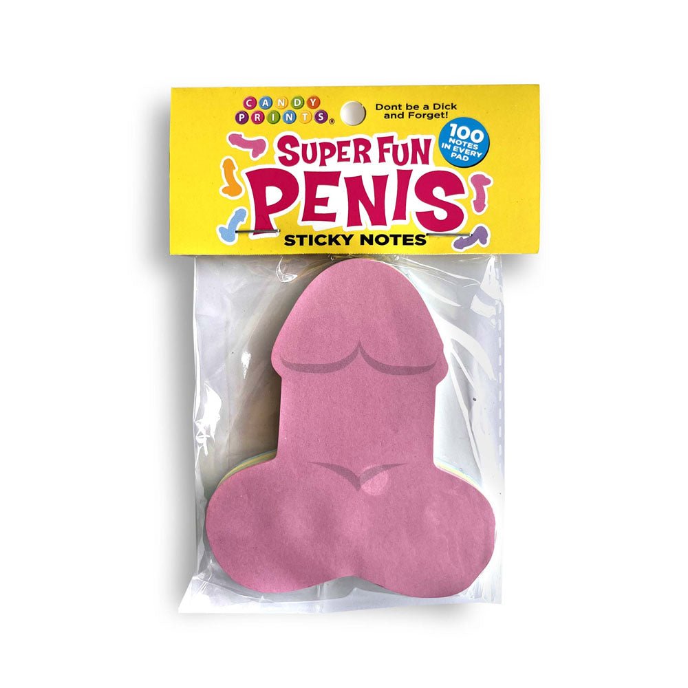 Super Fun Penis Sticky Notes - Multi Coloured - 100 Pack - NOVELTIES