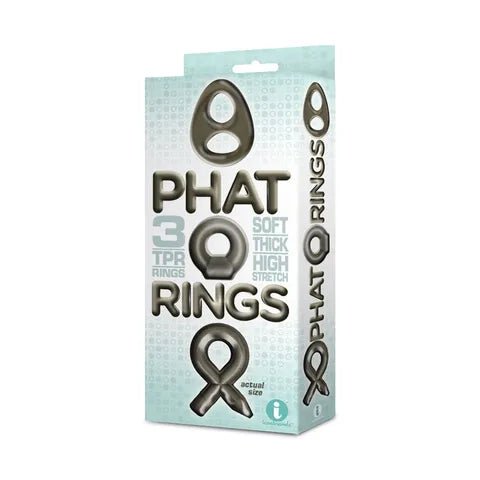 The 9's Phat Rings - Smoke Cock Rings - Set of 3 - COCK RINGS