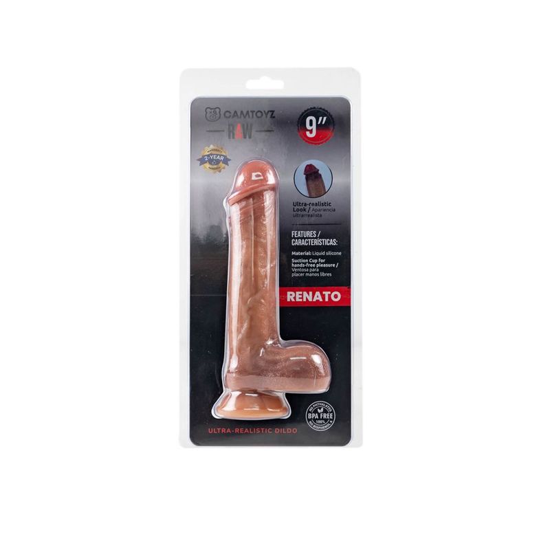 Ultra Realistic 23cm Silicone Dildo Renato - Adult Toys
