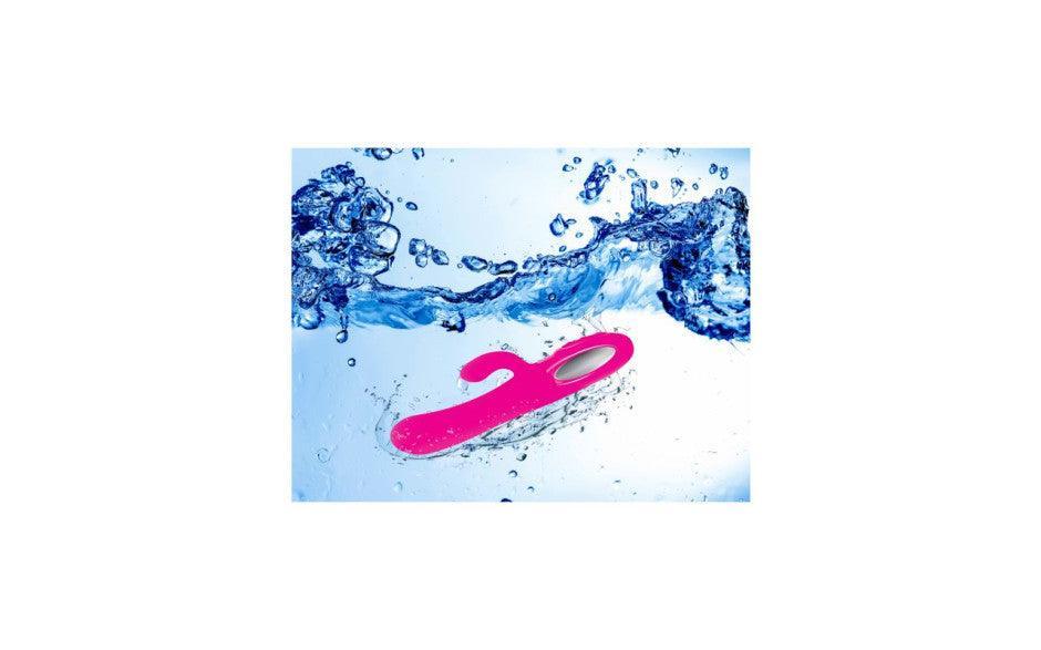 Viben Hypnotic Thrusting Rabbit Vibe w Swinging Clit Stim Hot Pink - Adult Toys