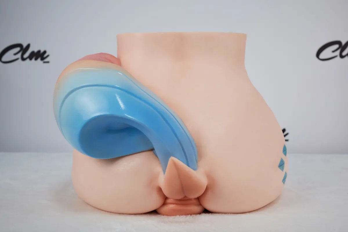 Anime Horse Tail Platinum Silicone Gradient Buttplug Torso