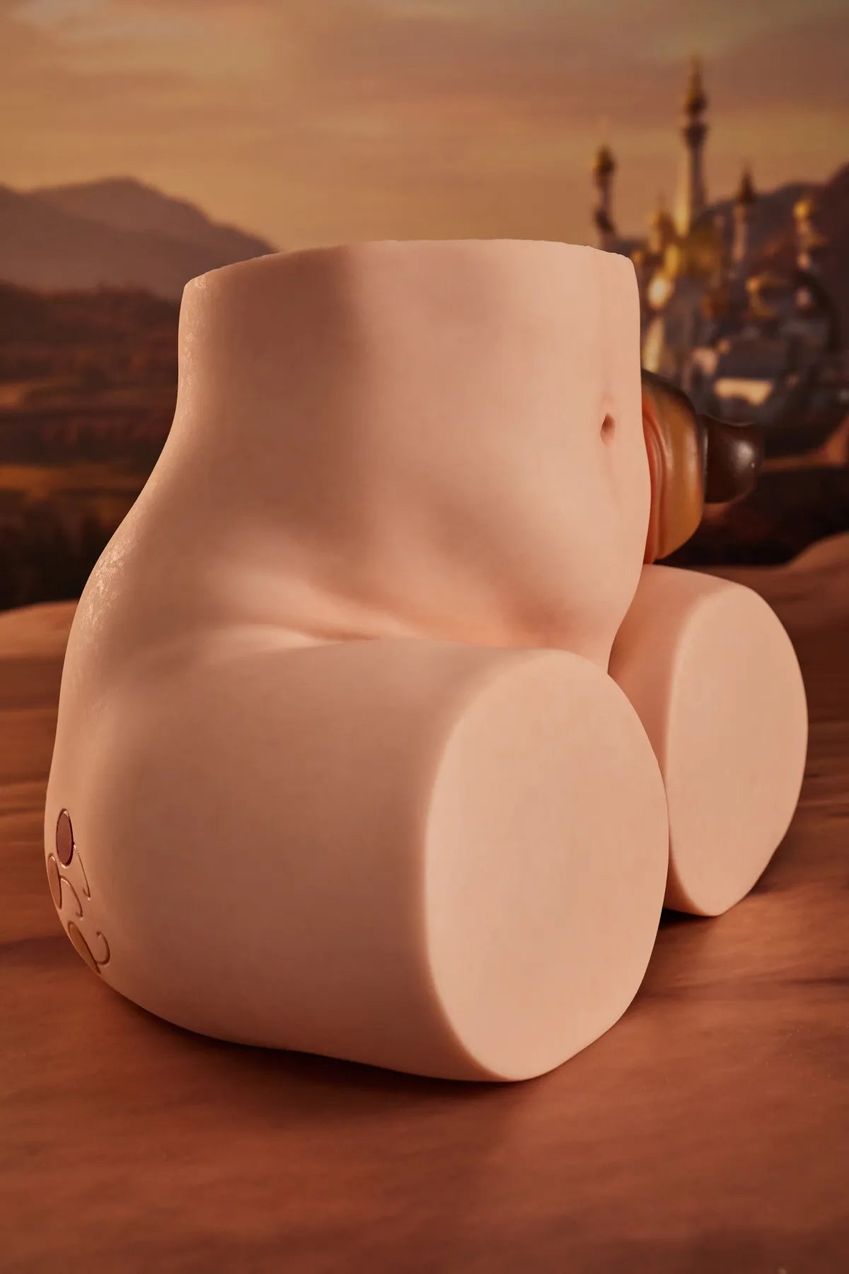 Fantasy Horse Tail Platinum Silicone Sex Torso With Dual Open Ends