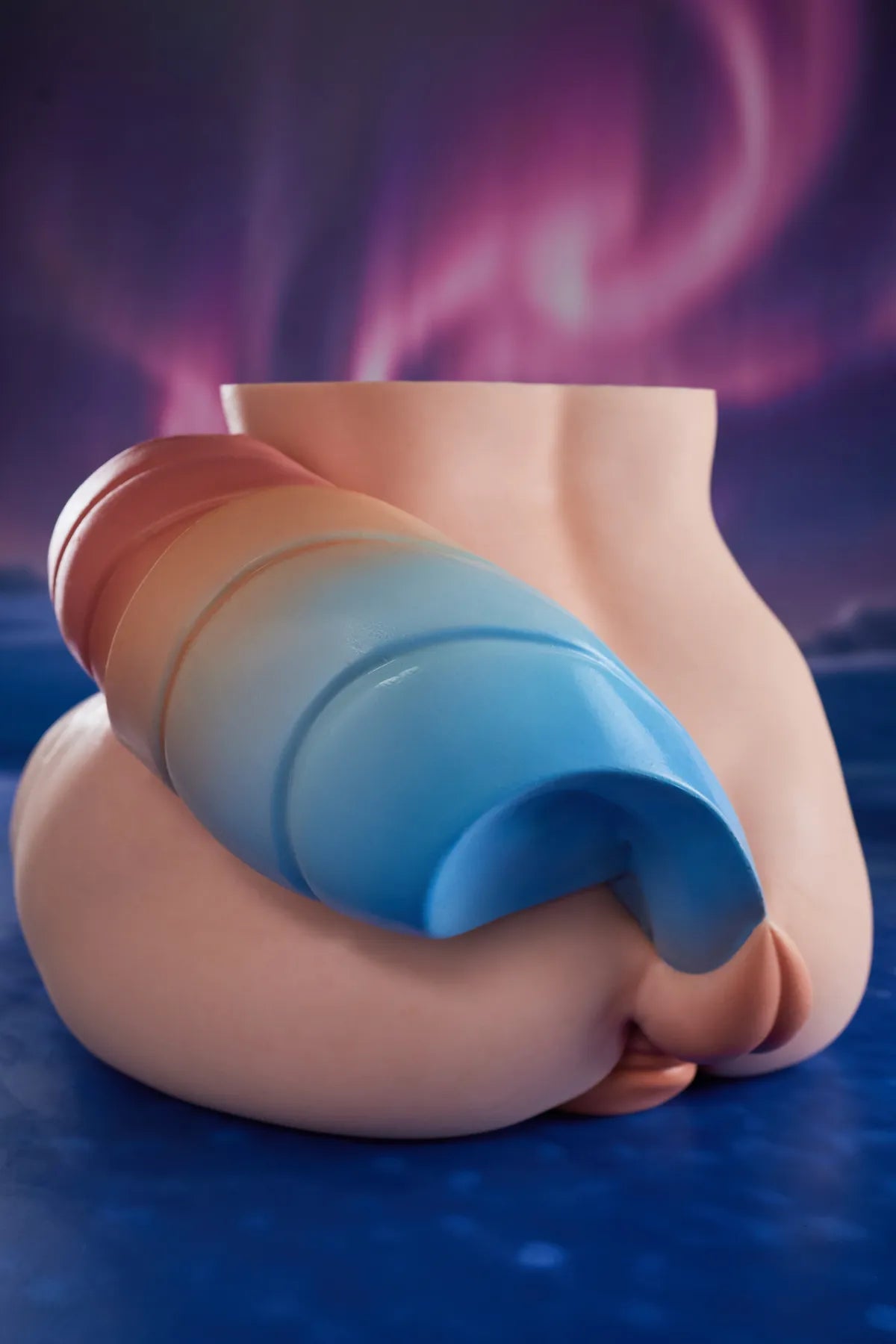 Anime Horse Tail Platinum Silicone Gradient Buttplug Torso