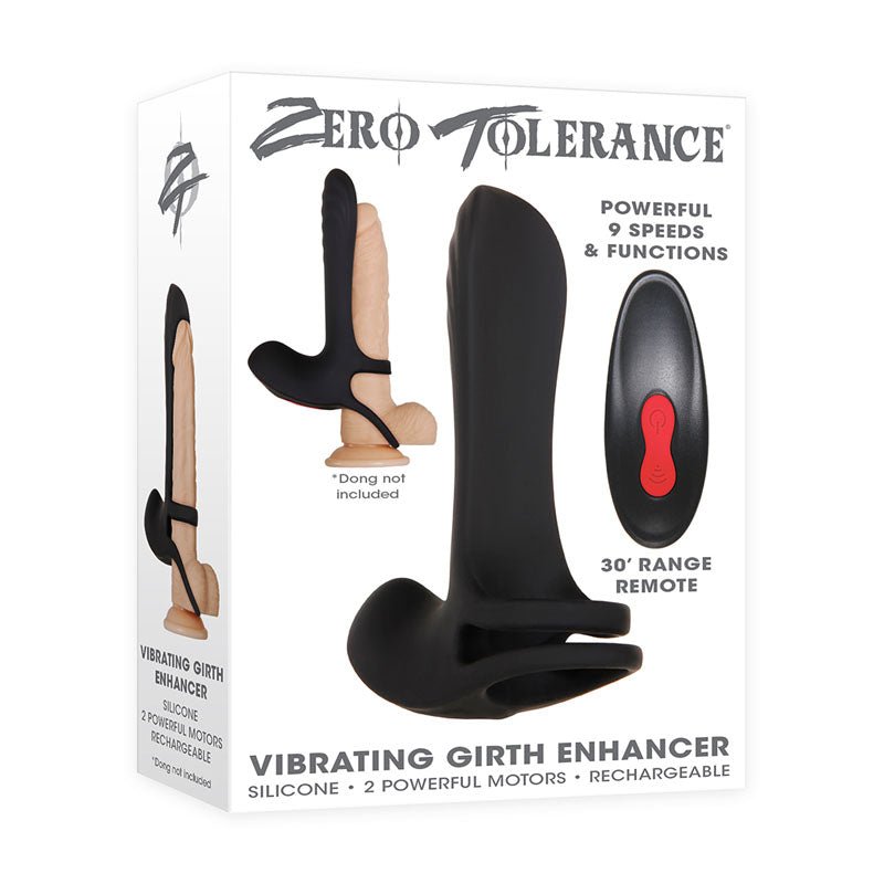 Zero Tolerance Vibrating Girth Enhancer - Black USB Rechargeable Sleeve with Wireless Remote - SLEEVES