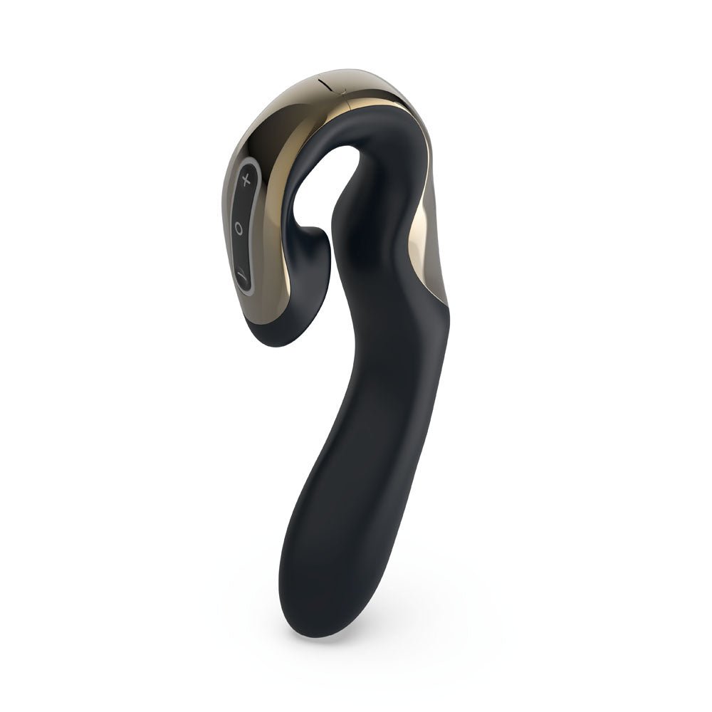 Zini Roae Special Edition - Black/Gold - Black/Gold 19.5 cm USB Rechargeable Vibrator - VIBRATORS