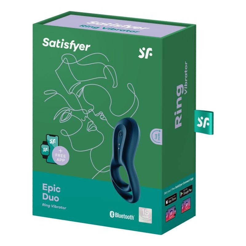 Satisfyer Epic Duo Cockring w Bluetooth Connect App - Naughty by Nature Adult Store