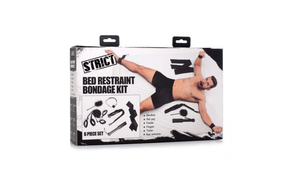 Bed Restraint Bondage Kit Black - Adult Toys