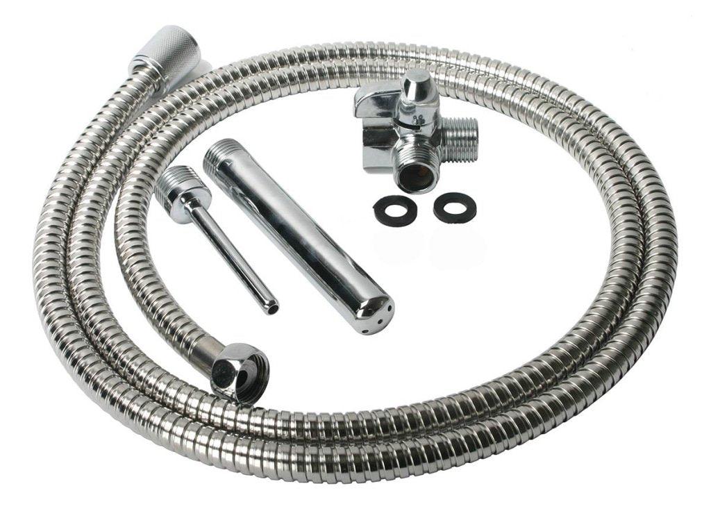CleanStream Shower Enema System – Metal Hose with 2 Nozzle Attachments - Adult Toys