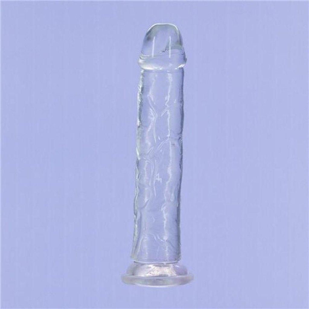 Crystal Dildo Straight 9in Clear - Adult Toys