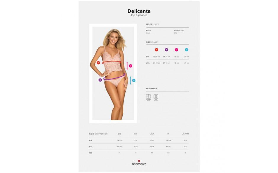 Delicanta Top and Panties Pink - Lingerie