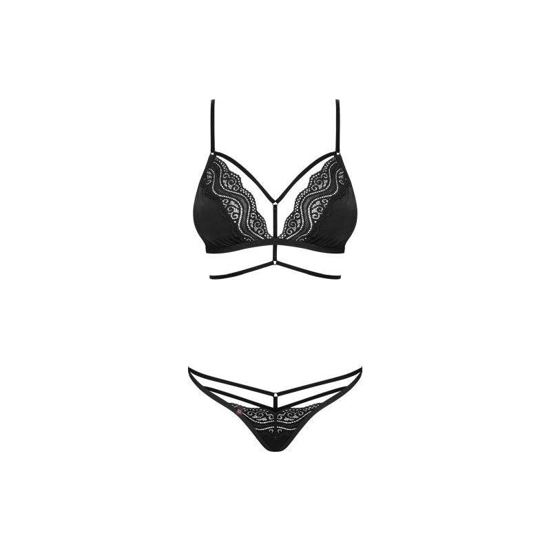 Diyosa 2 Pc Set Black - Lingerie