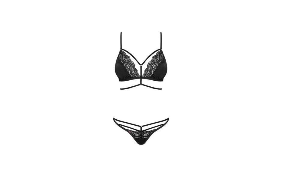 Diyosa 2 Pc Set Black - Lingerie