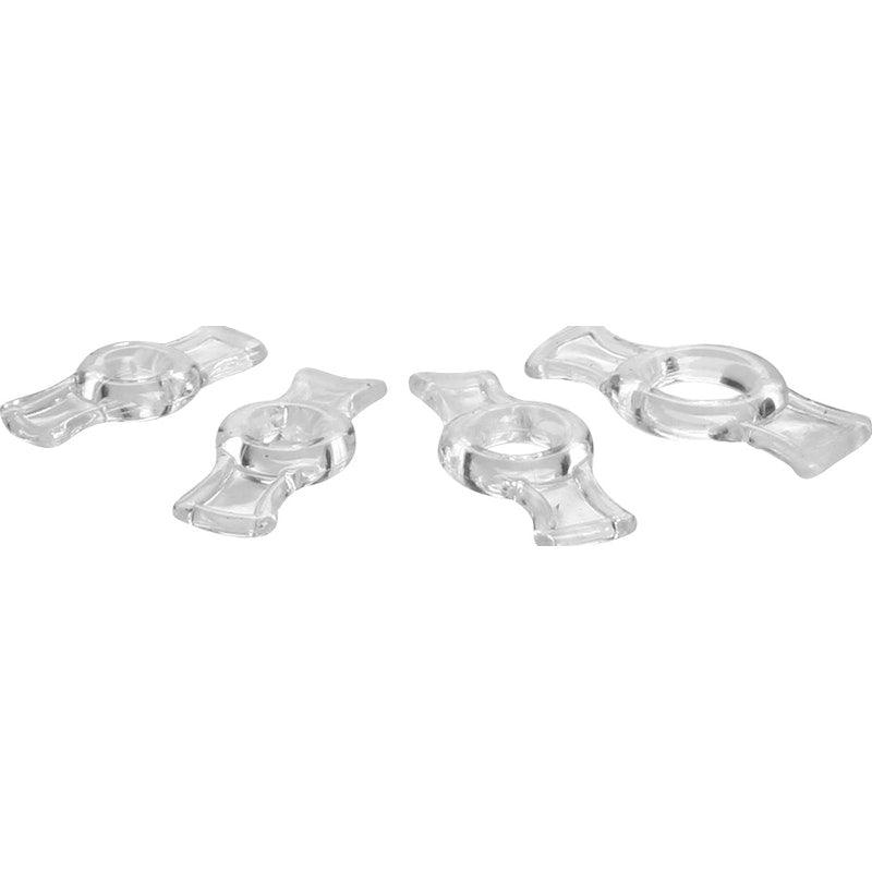 Endurance Clear 4 Ring Penis Set - Adult Toys