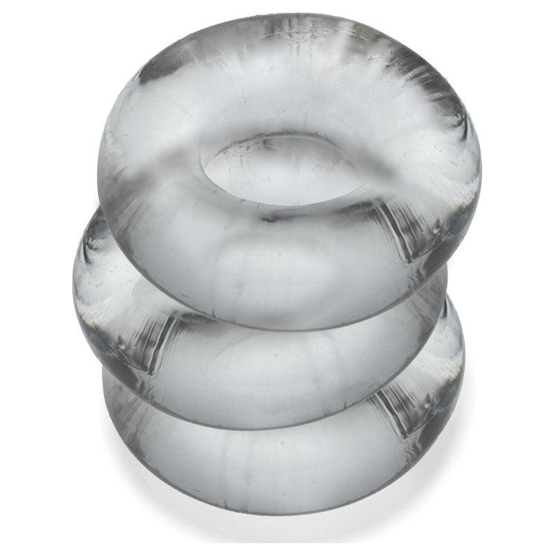 Fat Willy 3 Pc Jumbo Cockrings Clear - Adult Toys