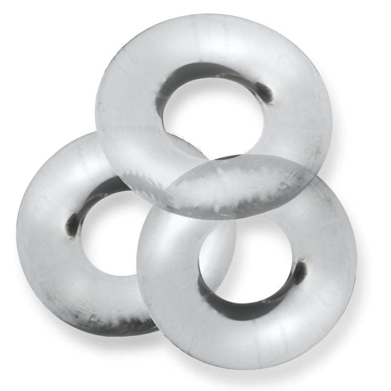 Fat Willy 3 Pc Jumbo Cockrings Clear - Adult Toys