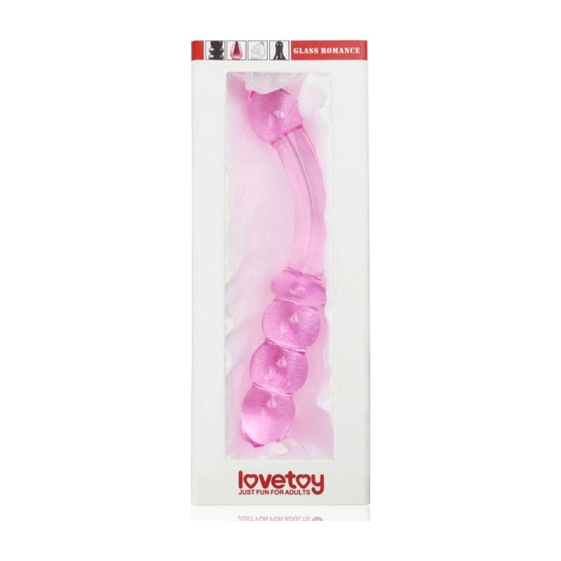 Glass Romance Pink Glass Dildo – 7 Inch Temperature Play Sex Toy - Adult Toys