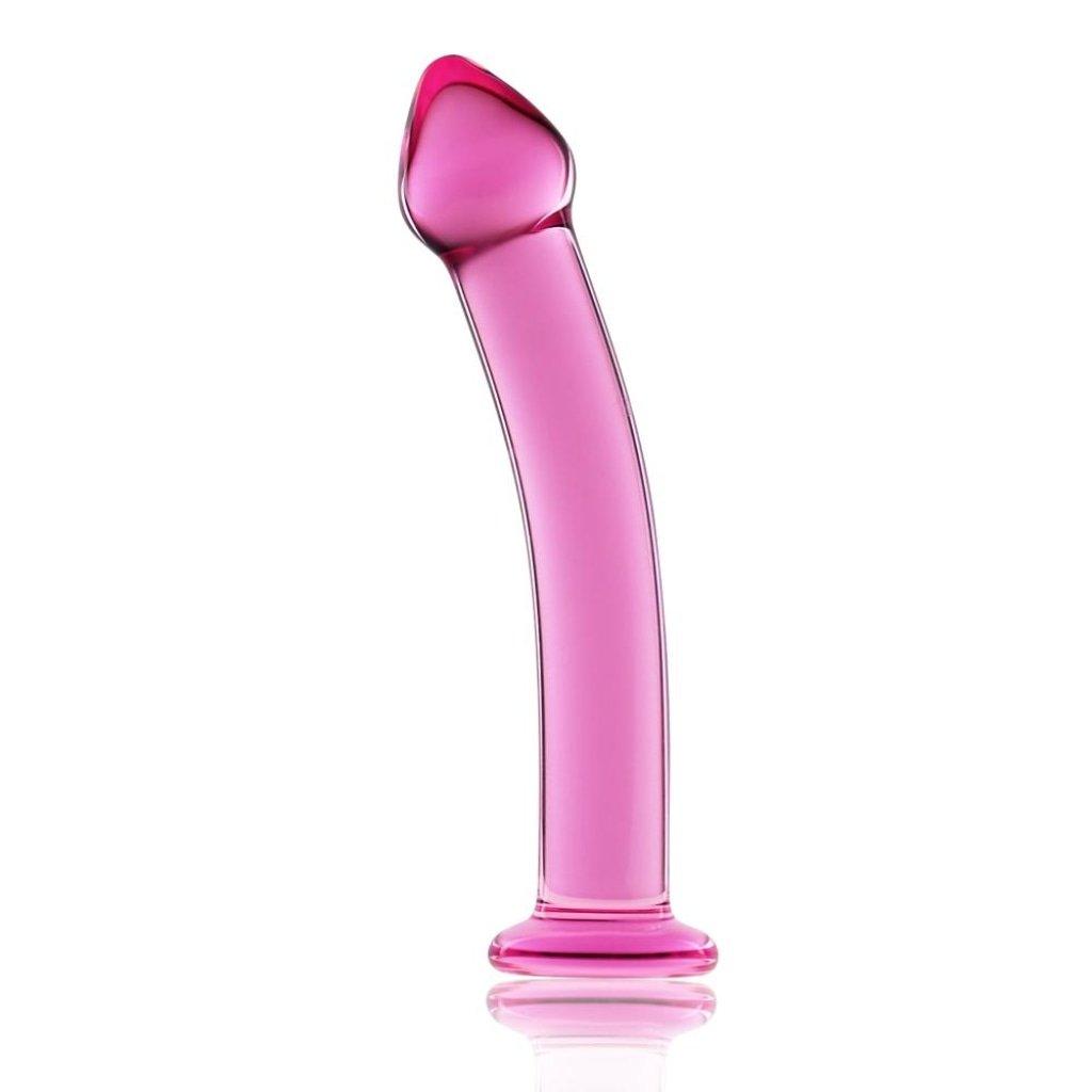 Glass Romance Pink Glass Dildo - 7.5 Inch Temperature Play Sex Toy - Adult Toys