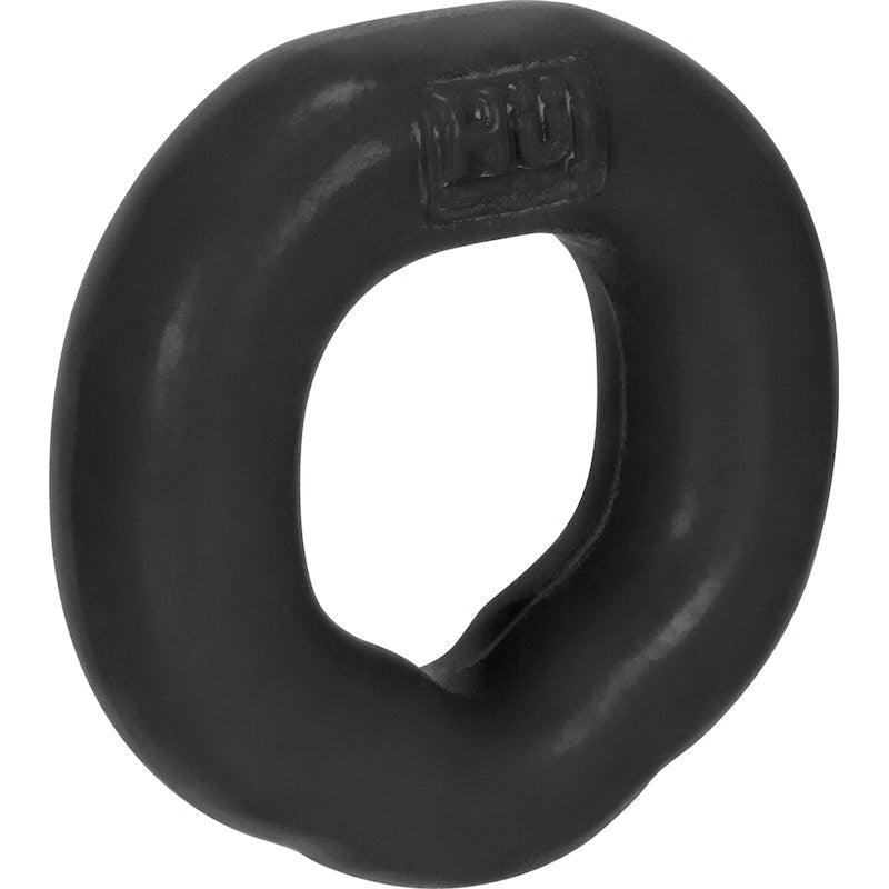 Hunkyjunk FIT Ergo Long - Wear Silicone Cock Ring – Tar Black - Adult Toys