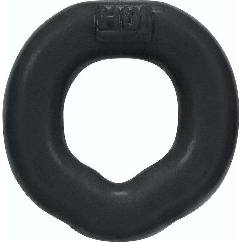 Hunkyjunk FIT Ergo Long - Wear Silicone Cock Ring – Tar Black - Adult Toys