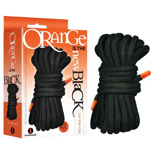 Icon Brands Tie Me Ups Black Bondage Rope β 5m Soft Cotton Restraint - BONDAGE - TOYS