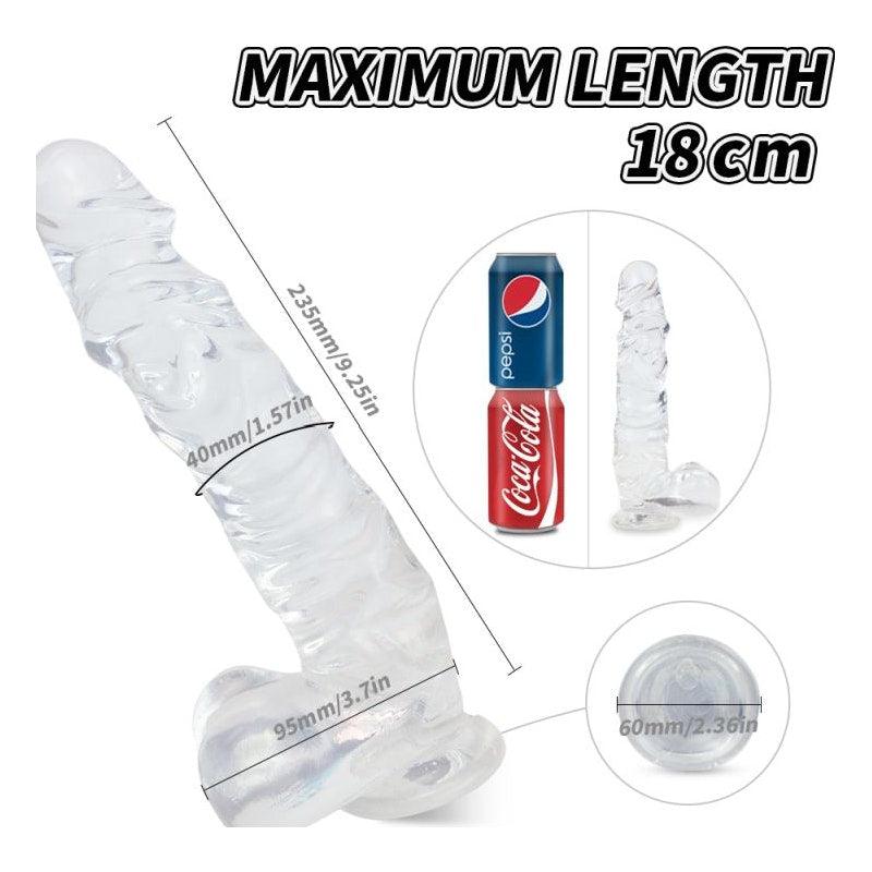 Kennard Dong w Balls Clear L - Adult Toys