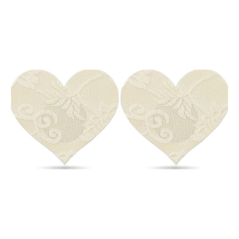 Lace Heart and Flower Nipple Pasties Twin Pk - Adult Toys