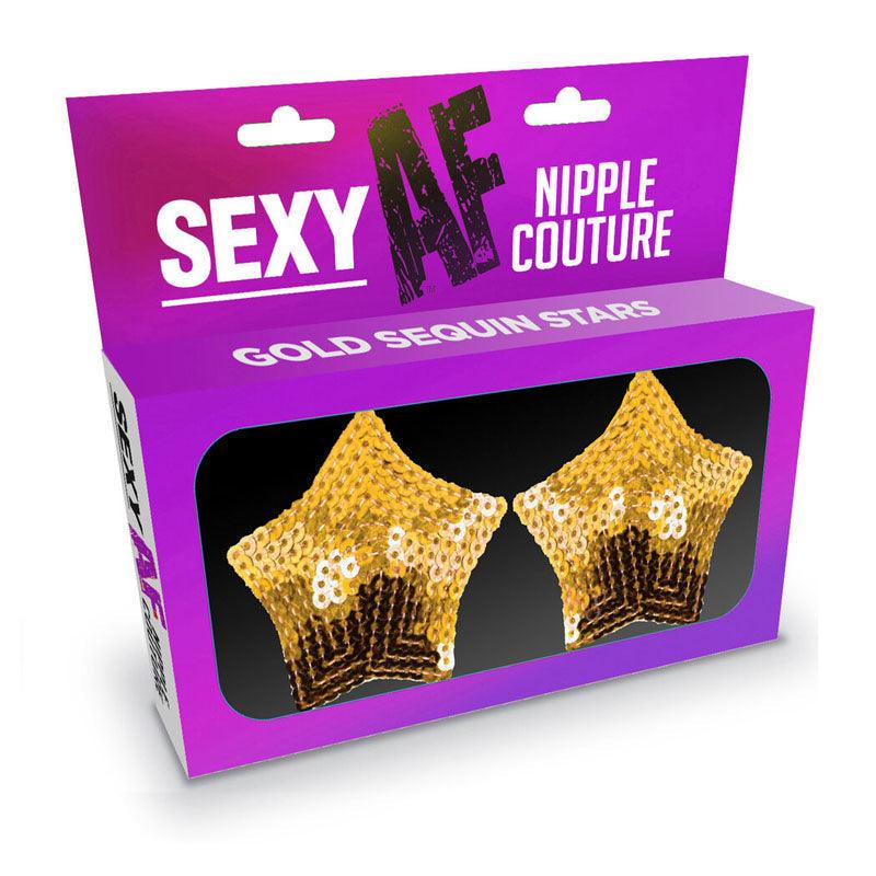Little Genie Gold Stars Sequin Nipple Pasties – Reusable Silicone - LINGERIE & BODY WEAR