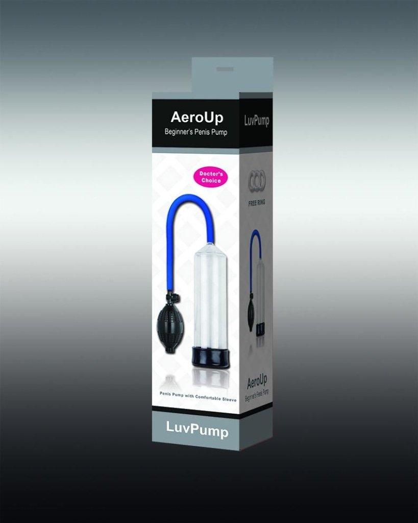 LuvPump AeroUp Penis Pump – 9 Inch Clear Cylinder with Silicone Hose - Adult Toys