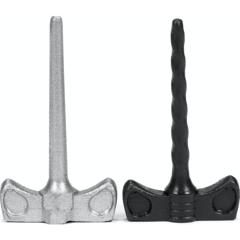 OxBalls Cockscrews Sounds Penis Plug Set – 2pc Black and Zinc - Adult Toys