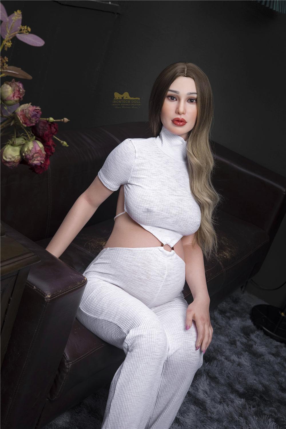 Pregnant Pearl E Cup Silicone Irontech Sex Doll 158cm Realistic Full Body Doll for Immersive Pleasure Experience - sex doll