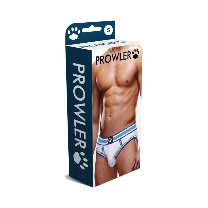 Prowler Open Back Brief White/Blue - Lingerie