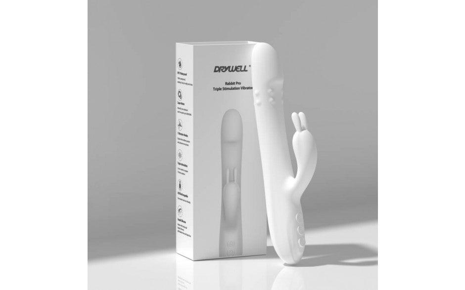 Rabbit Pro Thrusting Vibrator White - Adult Toys