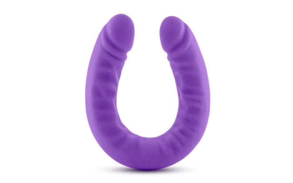 Ruse Silicone Slim 18in Purple Double Dong - Adult Toys