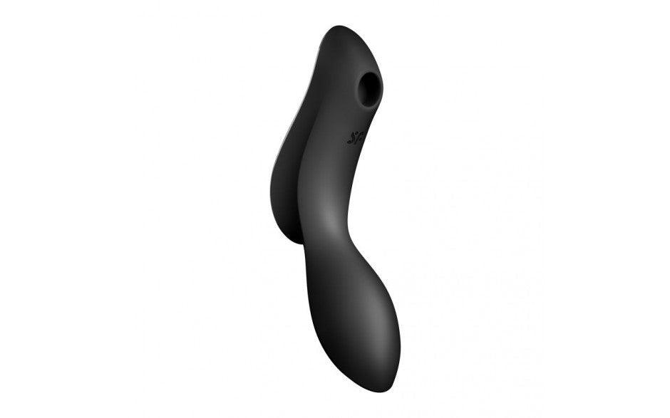 Satisfyer Curvy Trinity 2 Insertable Air Pulse Vibrator Black - Adult Toys
