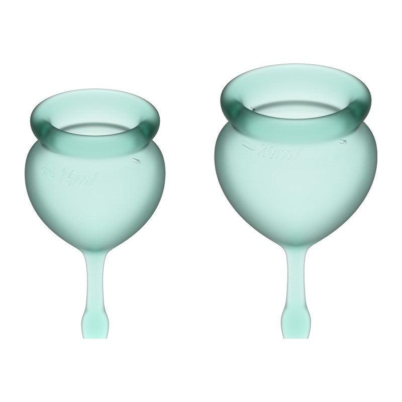 Satisfyer Feel Good Menstrual Cup Set – Reusable Medical Grade Silicone - Adult Toys