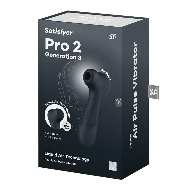 Satisfyer Pro 2 Generation 3 - Dark Grey Touch - Free USB - Rechargeable Clitoral Stimulator - AIR PULSATION - PREMIUM