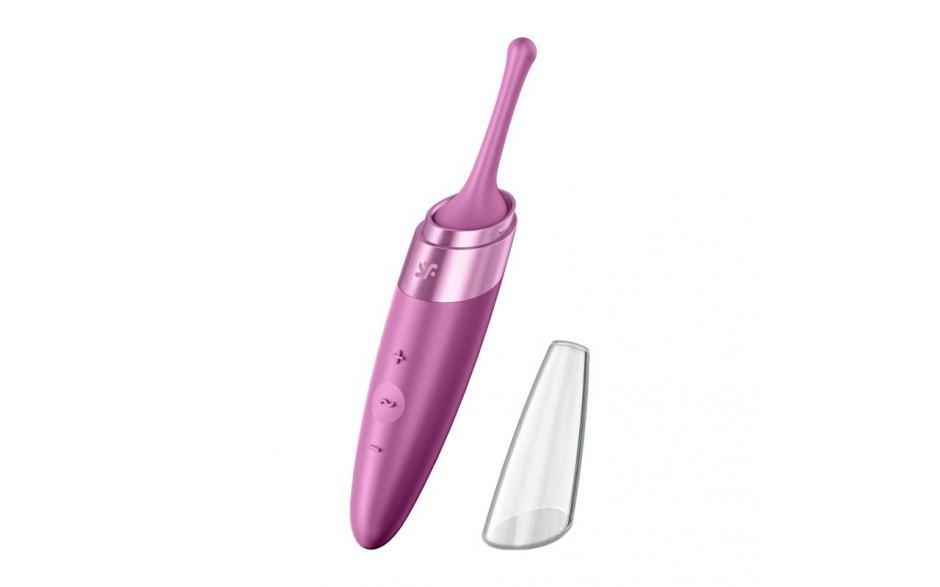 Satisfyer Twirling Delight - Waterproof Tip Vibrator in Berry - Adult Toys