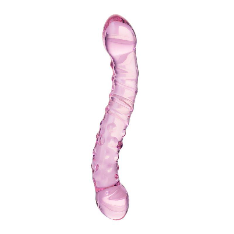 Sexus Glass Dildo - Pink 19.5cm Handcrafted Glass Adult Sex Toy - Adult Toys