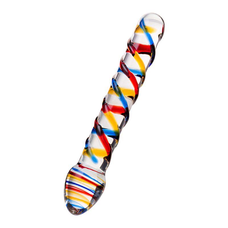 Sexus Glass Dildo Tropicana 19.5cm - Adult Toys