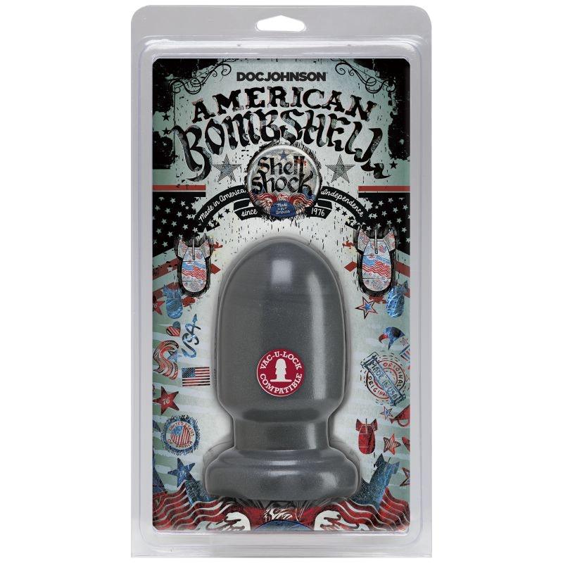 Shell Shock Small Anal Plug Gun Metal - Adult Toys
