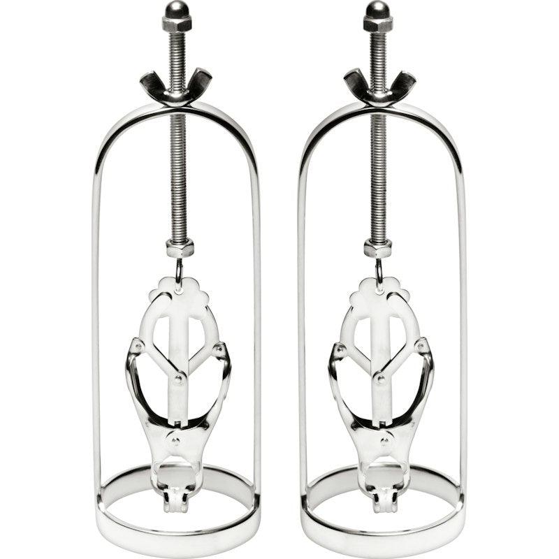 Stainless Steel Clover Clamp Nipple Stretcher - Adult Toys