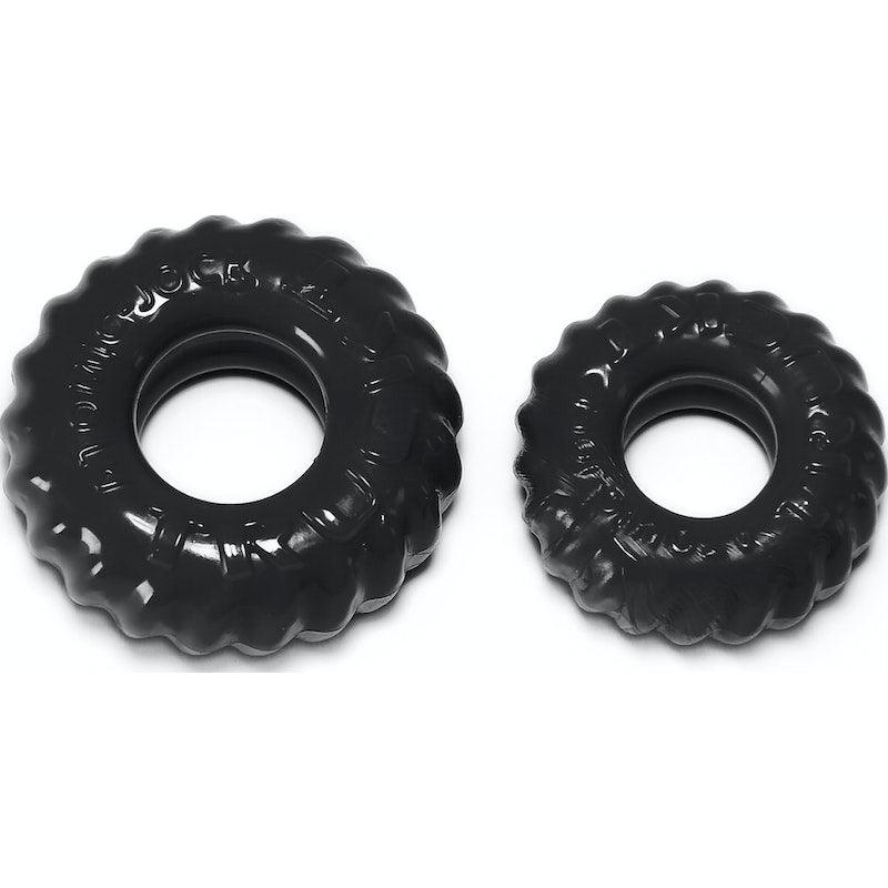 Truckt 2 Pc Cockring Set Black - Adult Toys