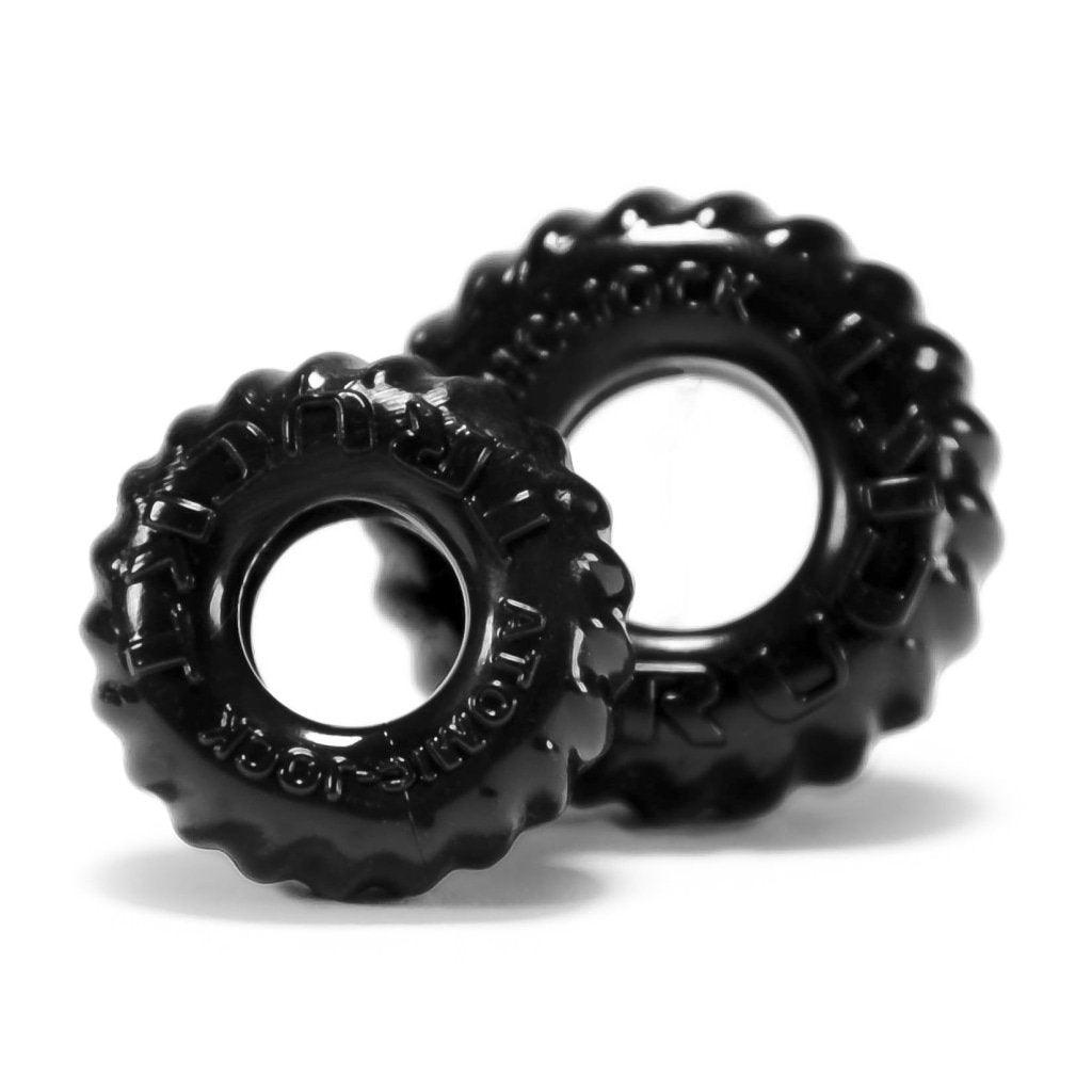 Truckt 2 Pc Cockring Set Black - Adult Toys