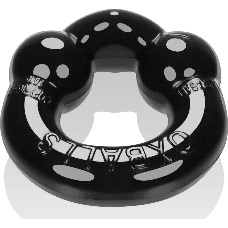 Ultraballs 2 Pk Cockring Black And Pool Blue - Adult Toys