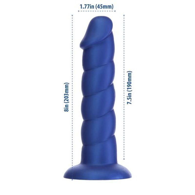 Unicorn Dildo 8in Blue - Adult Toys
