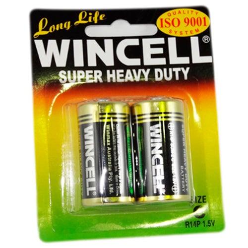 Wincell Super Heavy Duty C Size Carded 2Pk Battery - Stationary