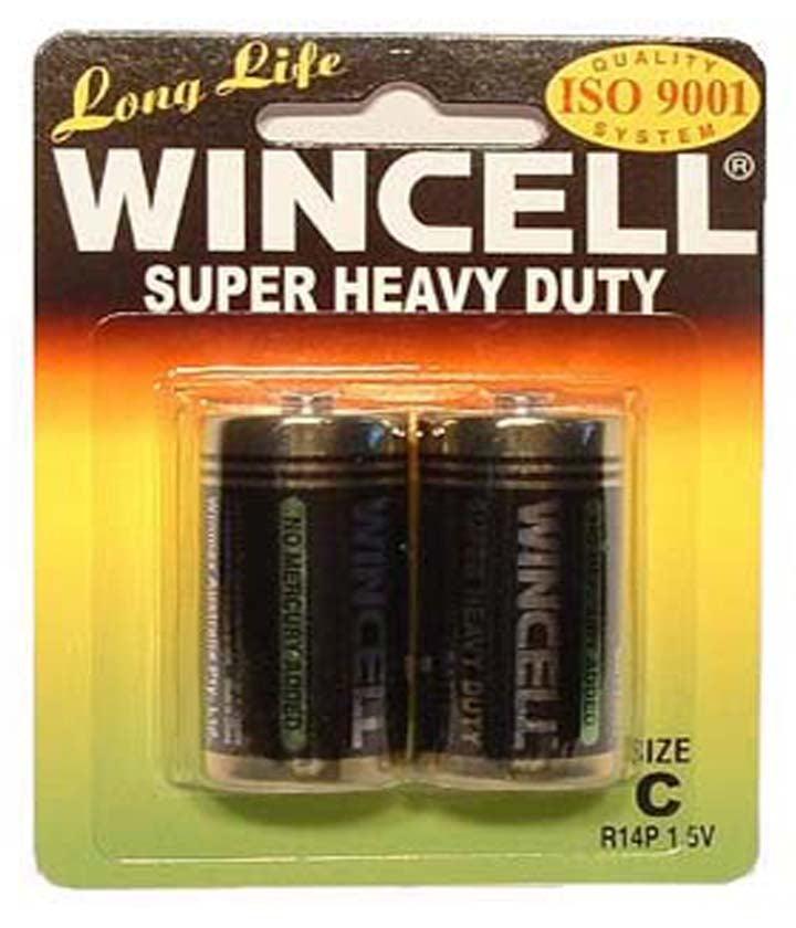 Wincell Super Heavy Duty C Size Carded 2Pk Battery - Stationary